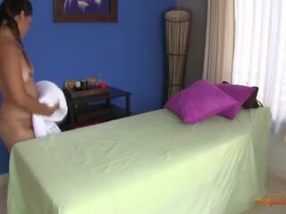 Pleasant Thai lassie seduced and fucked by her masseur