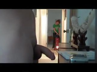 Year Old darling Cleaning Lady, Sees penis