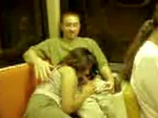 Blowjob on train