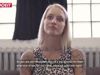 LETSDOEIT - French Tattooed sensational Blondie Drilled Hard on The Casting Couch