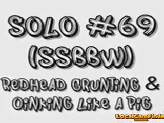 Solo 69 ssbbw raudonplaukiai grunting oinking kaip a kiaulė