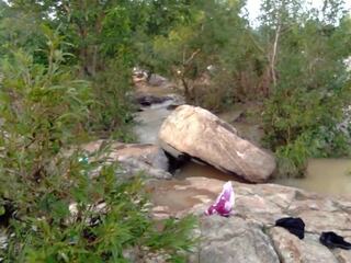 Outdoor Public Fucking Stepmom Near River Bank: HD dirty film 7b