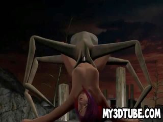 3d мультиплікація краса отримувати трахкав по an чужий spider