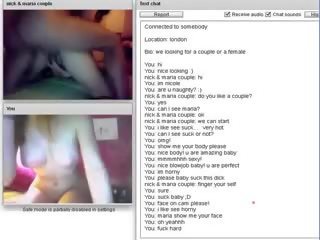 Chatroulette #77 hot to trot Couple Suck And Long Fuck