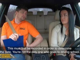 Fake Driving School Zuzu Sweet Gets Spunk in Mouth for her Licence