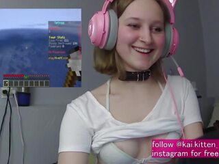 Gamer mademoiselle Spanks for Every Respawn and Cums While Playing Minecraft x rated film vids